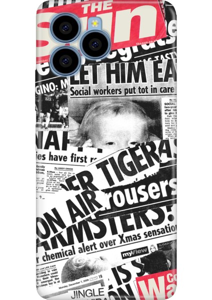 Omix X6 Uyumlu Kılıf Resimli Baskılı Nano Silikon Gazete News