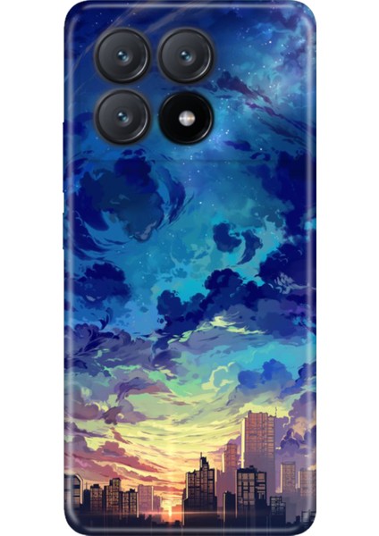 Xiaomi Poco X6 Pro 5g Uyumlu Kılıf Resimli Baskılı Nano Silikon Cloud City