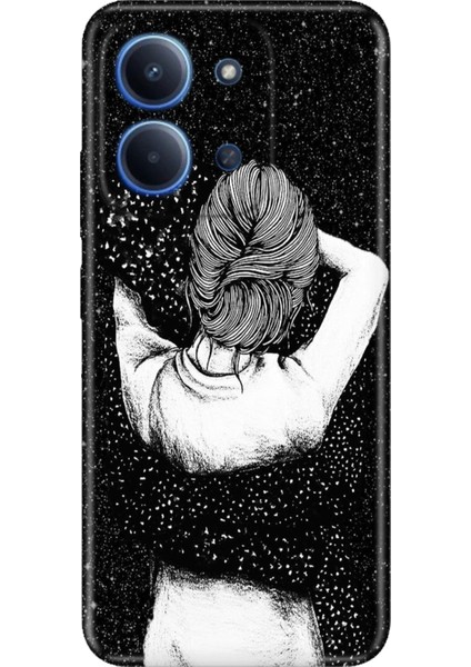 Xiaomi Redmi 15C 4g Uyumlu Kılıf Renkli Silikon Baskılı Tpu Siyah Aşk