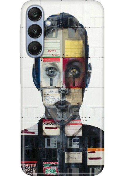 Samsung Galaxy A17 Kılıf Renkli Silikon Baskılı Tpu Art Collage