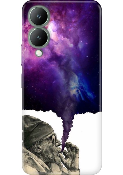 Vivo Y17S Uyumlu Kılıf Silikon Desenli Resimli Kapak Smoke