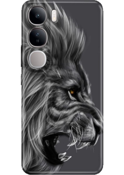 Vivo V40 Lite Kılıf V40 Lite Desenli Tpu Silikon Baskılı Kara Aslan