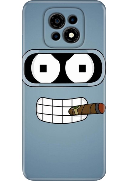 Casper Via M30 Kılıf Silikon Desenli VIAM30 Kapak Robot Smoke