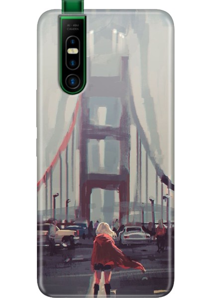 Infinix S5 Pro Kılıf Silikon Desenli Infinix S5 Pro Kırmızılı Kadın