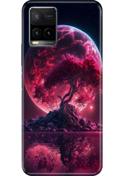 Vivo Y33S Uyumlu Kılıf Resimli Desenli Silikon Red World