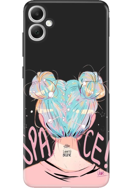 Samsung Galaxy A07 Kılıf 6.7 Inc Renkli Silikon Baskılı Tpu Uzaydan Gelen Kız
