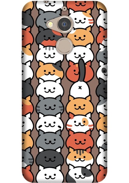 General Mobile Gm 8 Uyumlu Kılıf 0.4mm Lazer Kesim Silikon Kapak Nankör Kedi