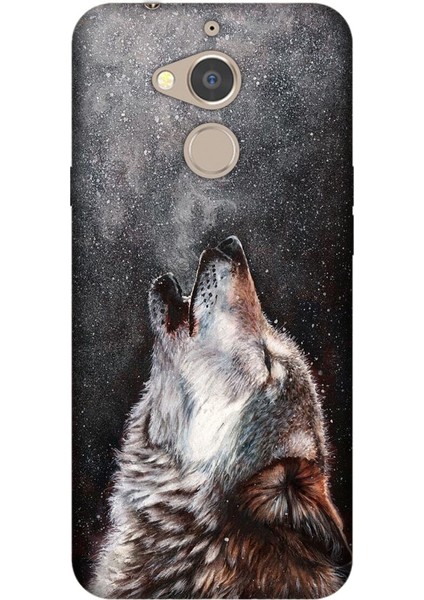 General Mobile Gm 8 Kılıf 0.4mm Uyumlu Lazer Kesim Silikon Kapak Vahşi Kurt