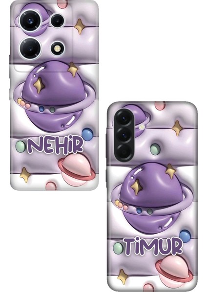 Samsung Galaxy M10 M11 M12 M13 M14 M15 M20 Kılıf Kişiye Özel Isim Yazılı Silikon Grafik-61