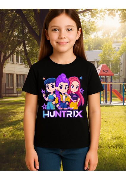 Kpop Demon Hunters Huntrix Kısa Kollu Baskılı Kız Çocuk Tişört (4-13 Yaş) fiyatları