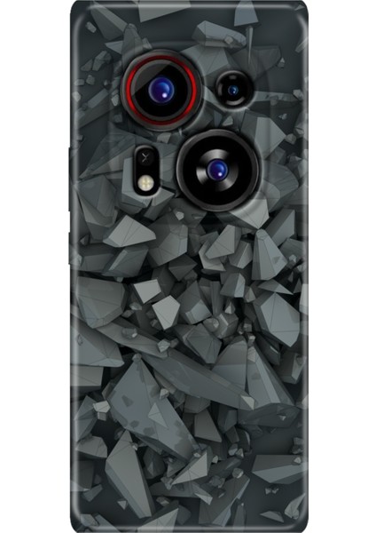 Tecno Phantom X2 Pro Kılıf Desenli Silikon Baskılı Broken