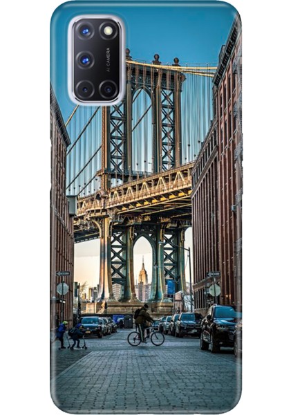 Oppo A52 A72 A92 Uyumlu Kılıf Silikon Desenli Resimli Kapak Brooklyn Köprüsü