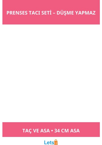 Prenses Tacı ve Asası Seti Çocuklar Için