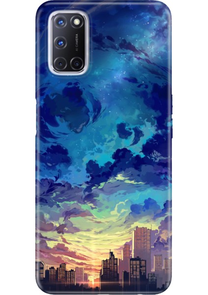 Oppo A52 A72 A92 Uyumlu Kılıf Silikon Desenli Resimli Kapak Cloud City