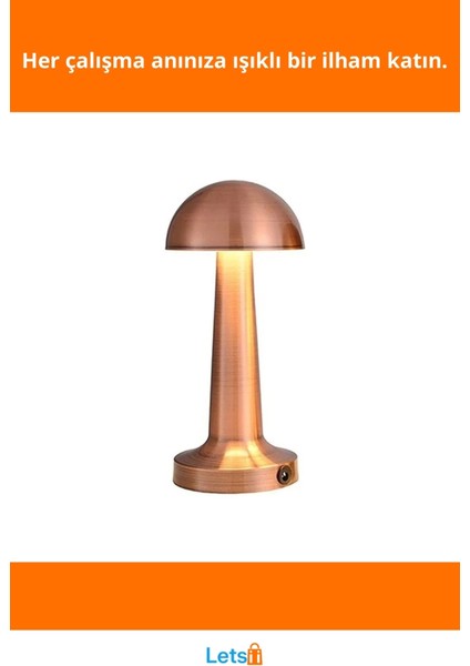 Mantar Dokunmatik Şarjlı LED Masa Lambası Modern Tasarım 23CM fiyatları