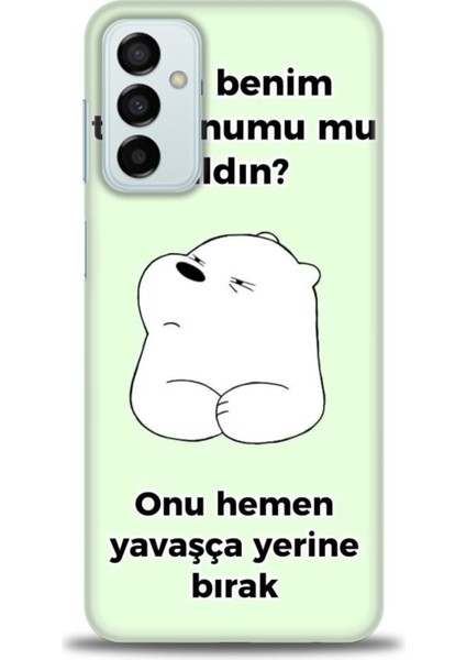 Samsung Galaxy M23 Hd Baskılı Kılıf + 9h Nano Tam Kaplayan Ekran Koruyucu 155