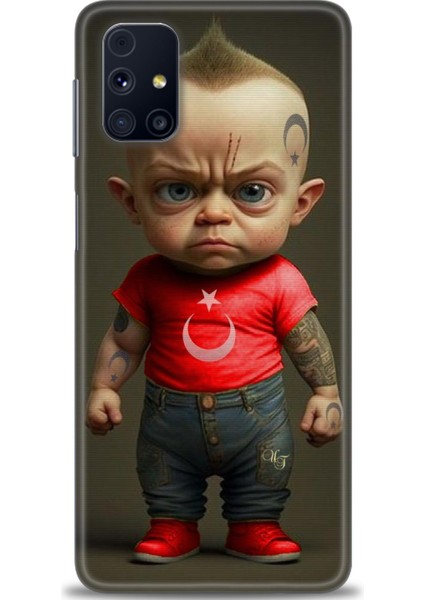 Samsung Galaxy M31S Hd Baskılı Kılıf + 9h Nano Tam Kaplayan Ekran Koruyucu 244