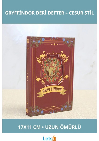 Harry Potter Gryffindor Deri Defter 17X11 cm
