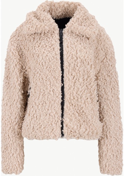 D5WL-MNT3722 Bej Düz Kadın Mont