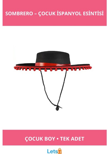 Renkli Ispanyol Sombrero Şapkası Çocuklar Için Eğlenceli