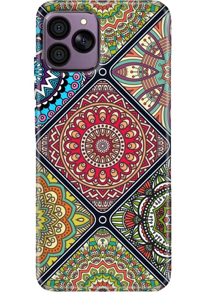 Hiking A41 Uyumlu Kılıf HIKING-A41 Desenli Baskılı Silikon Mvp Mandala