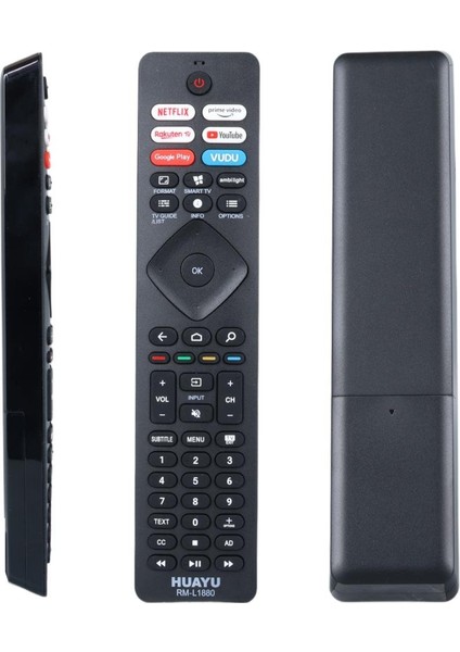 Huayu RM-L1880 Philips Netflix Prime Video Rakuten Tv Google Play Vudu Youtube Tuşlu LED Tv Kumanda