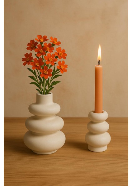 3D Yılbaşı Masası Sihirli Şapka Dekoru , Mumluk modelleri