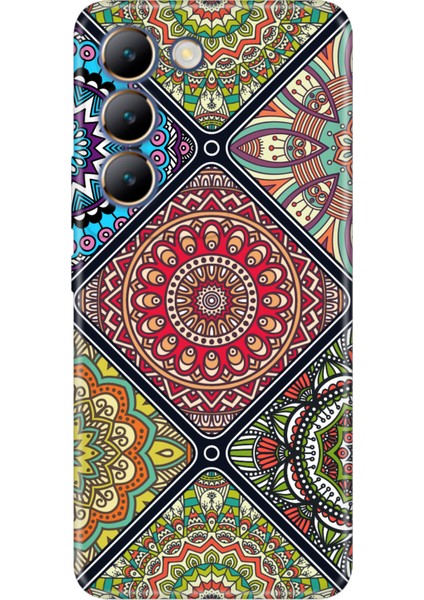 Vivo V30 Lite Uyumlu Kılıf Desenli Baskılı Silikon Mvp Mandala