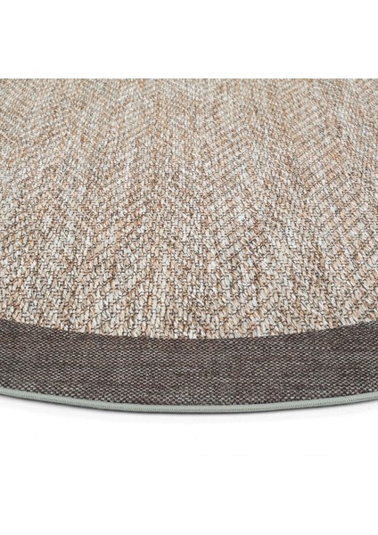 Pratico Kahve Oval Kaymaz Taban Mutfak Halısı Dijital Baskı Sisal Hasır Görünümlü Yıkanabilir Halı