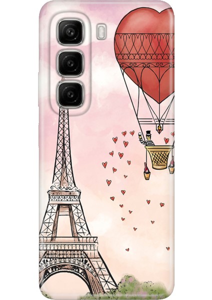 Infinix Hot 50 Pro 4g Kılıf 6.78 Inc Kamera Koruma Silikon Baskılı Eiffel / Paris
