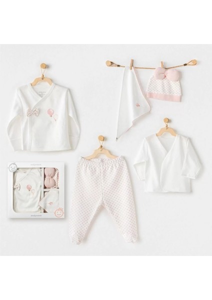 Andywawa AC25550 Newborn Set Pınk Baloons 5'li Hastane Çıkışı Ekru