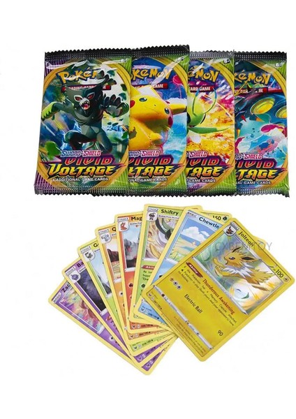 Pokemon x Go Sword & Shield Vivid Voltage Tcg Dx Gx Oyuncu & Koleksiyoner Pokemon Kartı 42 Adet Ing.