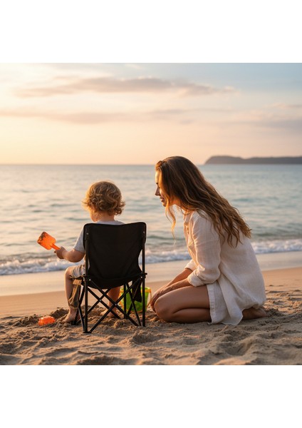 Büro Ev Ofis Yazlık Kamp Hediyesi Için Çocuk Stil Mini Kamp Sandalyesi
