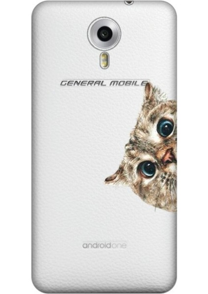 General Mobile Gm 5 Plus Uyumlu Kılıf 0.4mm Lazer Kesim Silikon Kapak Cat Look