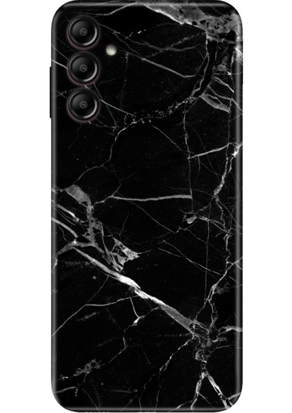 Samsung Galaxy M34 5g Uyumlu Kılıf Silikon Desenli Resimli Kapak Mermer Siyah