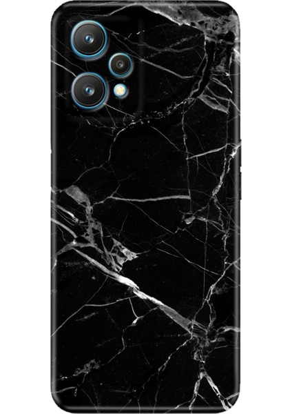 Realme 9 Pro Uyumlu Kılıf Realme 9 Pro Telefon Kılıfı Baskılı Mermer Siyah