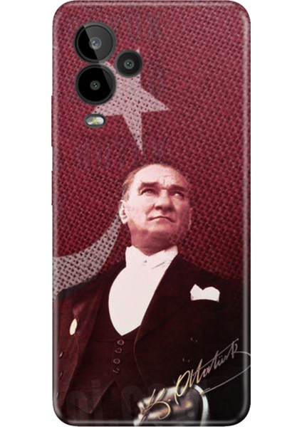 General Mobile Gm 24 Pro Uyumlu Kılıf Silikon Desenli Resimli Kapak M.k Atatürk