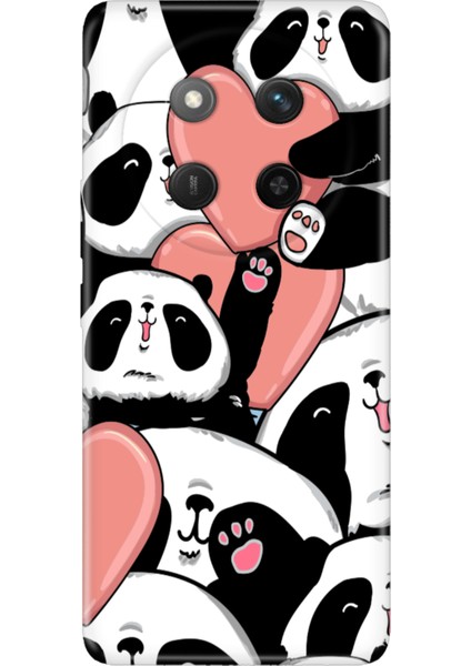 Honor X60 Pro - X9C 5g Kılıf Renkli Silikon Baskılı Tpu Sevimli Panda