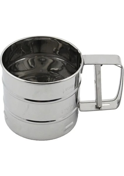 1804-07 Mitra Metal Pratik Un Eleği – Tek Elle Kullanım, Kolay Çevirme Mekanizmalı Paslanmaz Elek