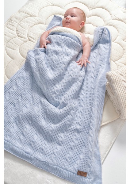 Tüm Içi Kalın Wellsoft Döşemeli Kışlık Triko Örgü (Özel Ambalajlı) Bebek Battaniyesi fırsatları