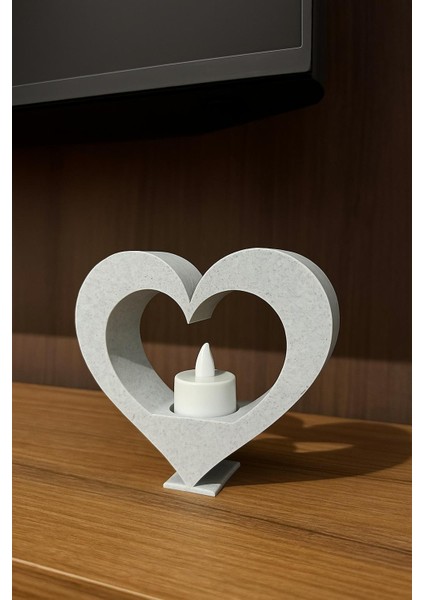 Kalp Işığı Dekor Mumluk – Hediyelik Obje modelleri