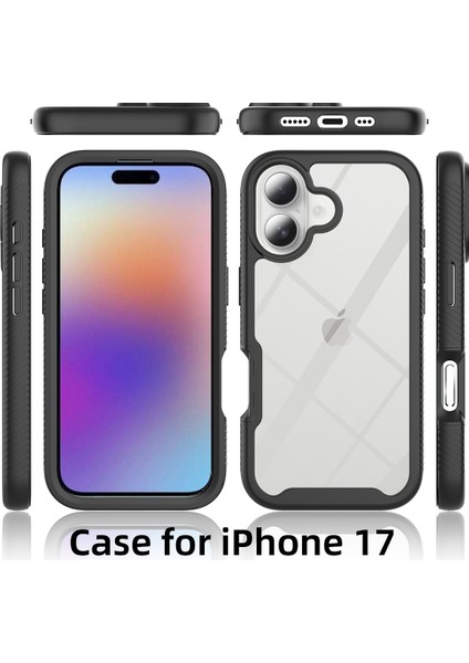 iPhone 17 Kılıfı, Dahili Ekran Koruyuculu Tampon, iPhone 17 Için Tam Koruma Koruyucu Kılıf, Kırmızı (Yurt Dışından) fiyatları