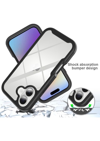 iPhone 17 Kılıfı, Dahili Ekran Koruyuculu Tampon, iPhone 17 Için Tam Koruma Koruyucu Kılıf, Kırmızı (Yurt Dışından) indirimleri