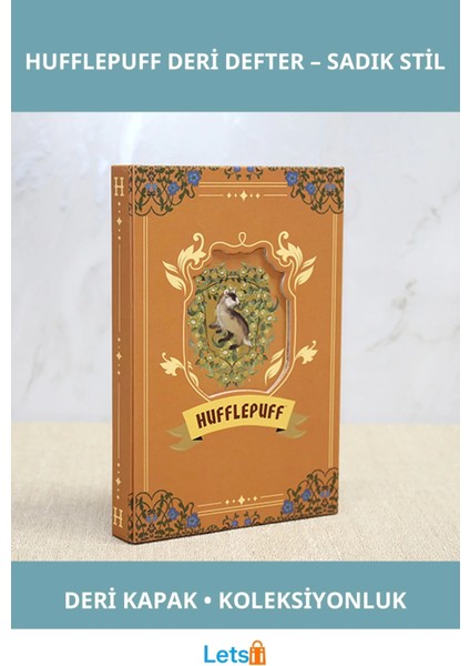 Harry Potter Hufflepuff Deri Defter Koleksiyon Parçası