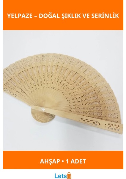Ahşap Şık ve Zarif Serinletici Yelpaze
