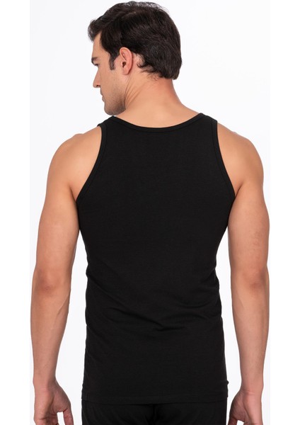 Erkek Pamuklu Modal Esnek Atlet Siyah | K10852 fiyatları