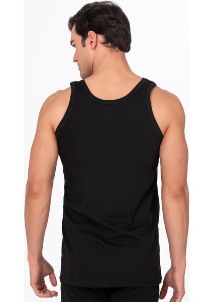 Erkek Pamuklu Penye Süprem Atlet | Siyah K0050 indirimleri