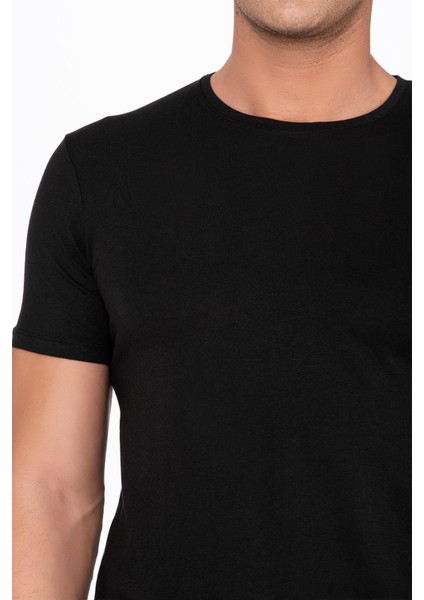 Erkek Pamuklu Modal Tişört Fanila | Siyah K11144 fırsatları