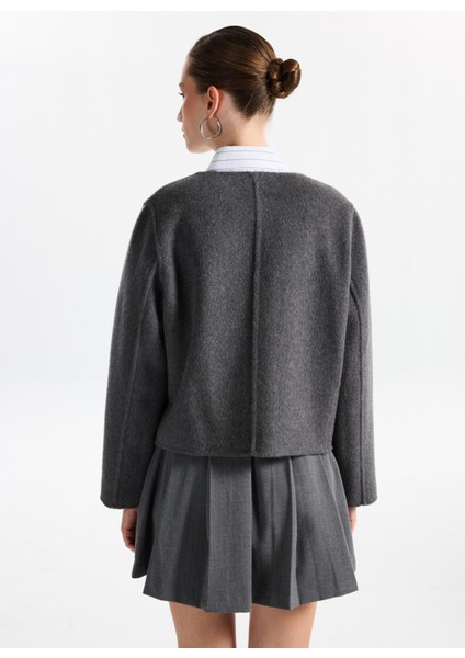 Antrasit Kadın Mont F5WL-MNT0275