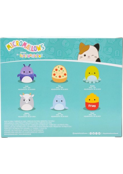 Micromallows Squishmallows Mini Yumuşak Peluş Oyuncak 24 Lü Figür Seti - 6 cm modelleri